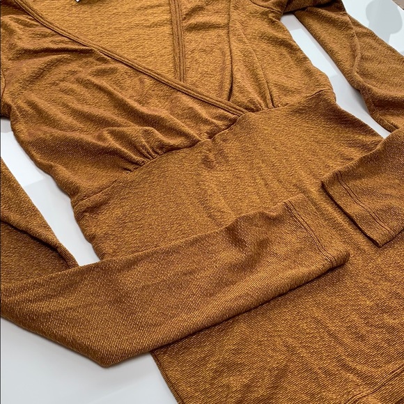 Ovel Tops - OVEL Marigold Plunging V Long Sleeve